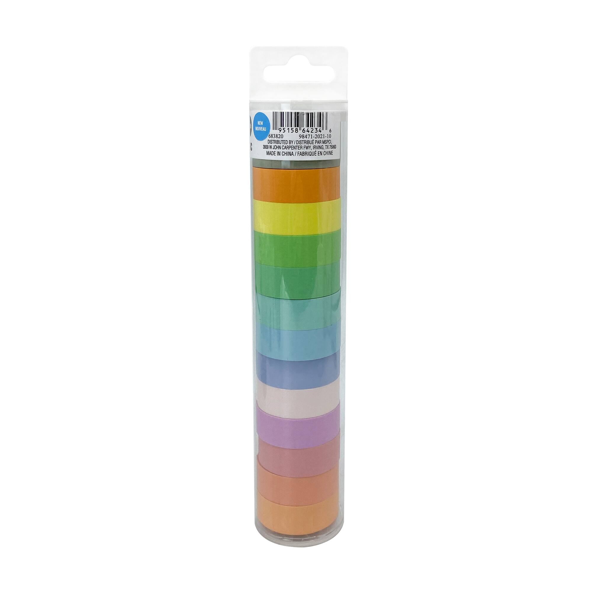 6 Packs: 13 ct. (78 total) Solid Pastel Crafting Washi Tape Rolls by Recollections™